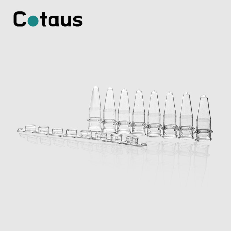 បំពង់ 8-Strip PCR ថ្លា 0.2ml